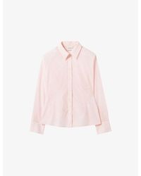 Claudie Pierlot - Striped Batwing-Sleeved Cotton-Blend Shirt - Lyst