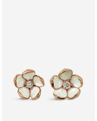 Shaun Leane - Cherry Blossom Rose-gold Vermeil And Diamond Stud Earrings - Lyst