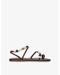 Ancient Greek Sandals - Eleftheria Beads Woven Sandals - Lyst