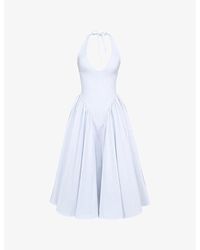 House Of Cb - Marilyn Halter Stretch-Cotton Midi Dress - Lyst