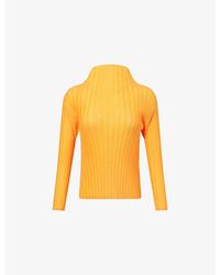 Pleats Please Issey Miyake - Monthly Colours Long-Sleeve Knitted Top - Lyst