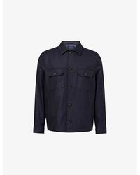 Corneliani - Travel Pointed-Collar Virgin-Wool Overshirt - Lyst