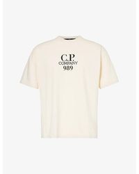 C.P. Company - Logo-embroidered Cotton-jersey T-shirt X - Lyst
