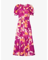 Ro&zo - Niamh Floral-Print Woven Maxi Dress - Lyst