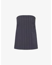 St. Agni - Rouleau Strapless Rouleau Tie Cotton Top - Lyst