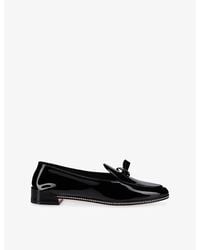 Christian Louboutin - Mocastrass Patent-Leather Loafers - Lyst