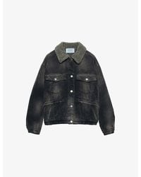 Prada - Logo-Embellished Cotton-Corduroy Blouson Jacket - Lyst