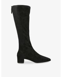 Aquazzura - Saint Honore 35 Suede Knee-High Boots - Lyst