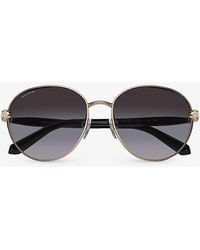 BVLGARI - Bv6087 Round-frame Sunglasses - Lyst