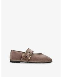 Flabelus - Sophie Velvet Ballet Flats - Lyst