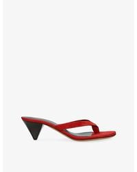 Jude - Rooty Nubuck-Leather Heeled Sandals - Lyst