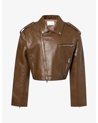 Frankie Shop - Daphne Cropped Biker Jacket - Lyst