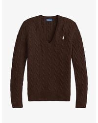 Polo Ralph Lauren - Julianna Cable-Knitted Wool-Cashmere Blend Jumper - Lyst