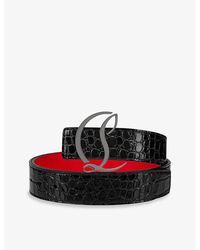 Christian Louboutin - Logo-plaque Patent-leather Belt - Lyst