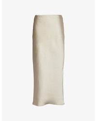 Samsøe & Samsøe - Saagneta Elasticated-Waistband Satin Maxi Skirt - Lyst