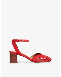LK Bennett - Aspen Suede Heeled Sandals - Lyst