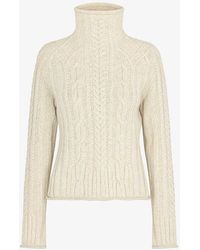 Lovechild 1979 - Della Turtle-neck Cable-knit Wool-blend Jumper - Lyst