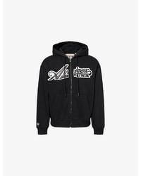 Avirex - Script-Appliqué Zip-Up Cotton-Jersey Hoody - Lyst