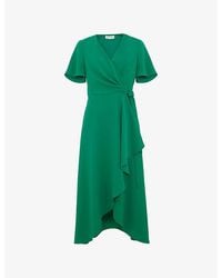 Phase Eight - Julissa Wrap-Front Woven Midi Dress - Lyst