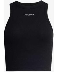 Lounge Underwear - Essential Logo-embroidered Stretch-cotton Top X - Lyst