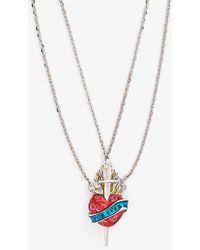 Jean Paul Gaultier - Heart Sword Brass Necklace - Lyst