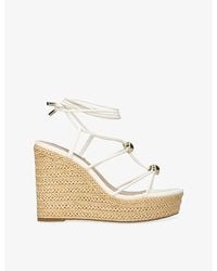Steve Madden - Tulym Faux-Leather Wedge Sandals - Lyst