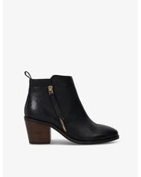 Dune - Paicing Leather Heeled Ankle Boots - Lyst