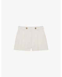Reiss - Malin Front-Pleat Tailored Woven Shorts - Lyst