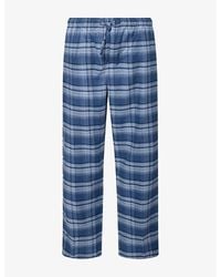 Derek Rose - Kelburn Check Brushed Cotton Lounge Trousers - Lyst