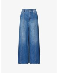 PAIGE - Cameron Wide-Leg Denim Jeans - Lyst
