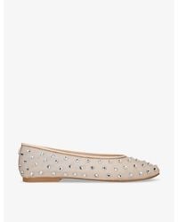 Steve Madden - Viv Rhinestone-Embellished Mesh Ballet Flats - Lyst