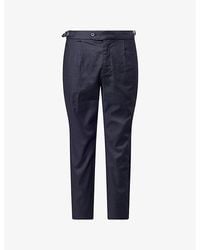 Arne - Tailored Tapered-Leg Linen And Cotton Trousers - Lyst