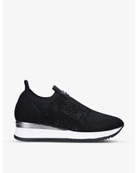 Carvela Kurt Geiger - Janeiro 2 Crystal-Embellished Knitted Trainers - Lyst