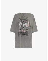 Acne Studios - Edra Graphic-print Cotton-jersey T-shirt - Lyst
