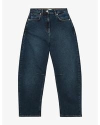 Reiss - Levitt Barrel-Leg Denim Jeans - Lyst