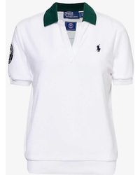 Polo Ralph Lauren - X Wimbledon Logo-embroidered Cotton And Recycled-polyester Blend Polo Shirt - Lyst