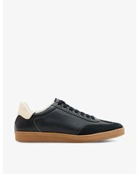 AllSaints - Leo Logo-print Low-top Leather Trainers - Lyst