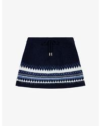 Maje - Jacquard Fair-Isle Wool Mini Skirt - Lyst