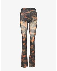 KNWLS - Halcyon Flared Mid-rise Stretch-woven leggings - Lyst
