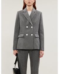 Sandro Double-breasted Wool Jacket - Gray