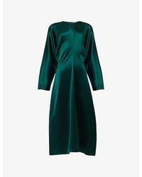 eem - Batwing Satin Maxi Dress - Lyst