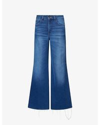 GOOD AMERICAN - Soft Tech Good Waist Palazzo Stretch-Denim Ankle Jeans - Lyst