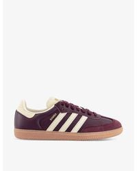 adidas - Samba Og Logo-Print Leather Low-Top Trainers - Lyst