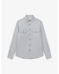 Reiss - Chaser Twin-pocket Brushed Stretch-woven Overshirt X - Lyst
