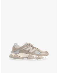 New Balance - 9060 Suede And Mesh Trainers - Lyst