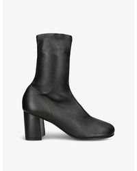 Dries Van Noten - Block-heel Leather Ankle Boots - Lyst