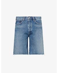 Agolde - Anson Frayed-Hem Denim Shorts - Lyst