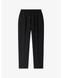Sandro - Drawstring-Waist Straight-Leg Woven Trousers - Lyst