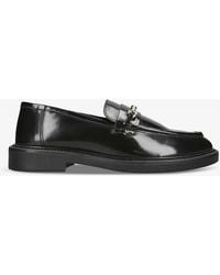 Steve Madden - Huddles Horsebit-embellished Flat Leather Loafers - Lyst