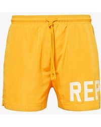 Represent - Brand-print Regular-fit Swim Shorts - Lyst
